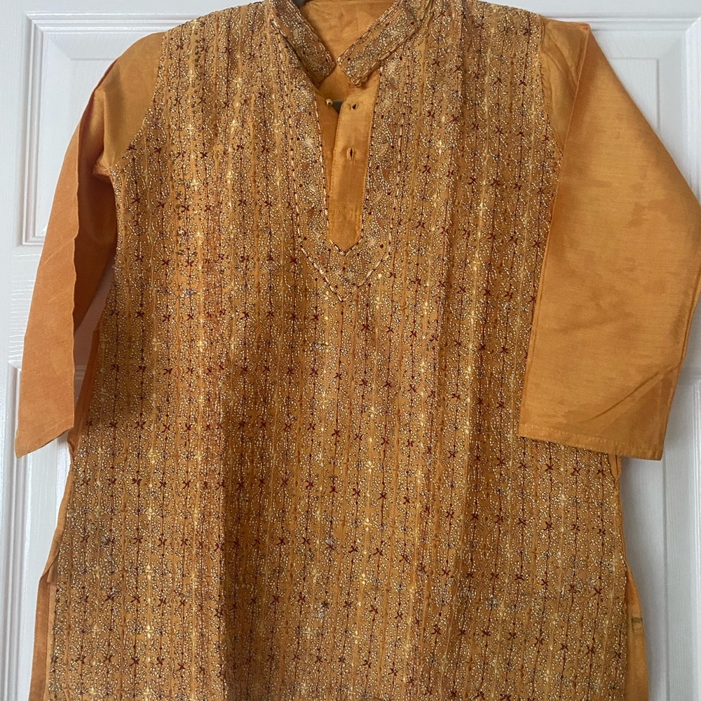 4 pc boys Indian Ethnic Kurta salwar bundle embroidered , GUC  4-5 years - Picture 5 of 10